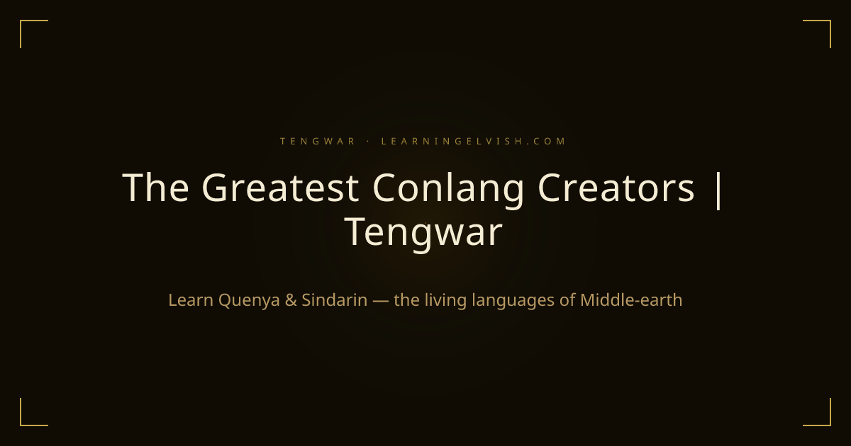 The Greatest Conlang Creators | Tengwar