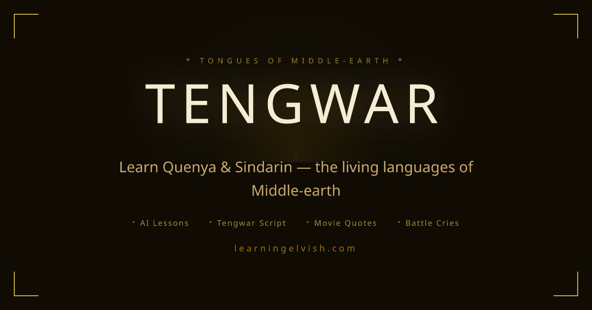 Tengwar — Learn Elvish, Klingon & Dothraki